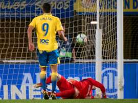 Calleri's penalty brought Las Palmas level. AFP