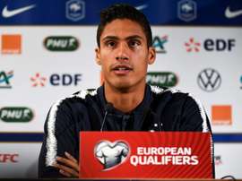 Varane et Deschamps étaient en conférence de presse. AFP