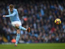 De Bruyne was key throughout City's title triumph last season. AFP