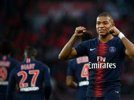 Mbappé leads the scoring charts in the top leagues. AFP