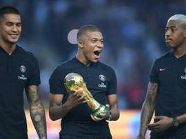 Les champions du monde titulaires. AFP