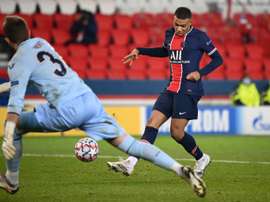 Mbappé ends bad run and takes record from Messi. AFP