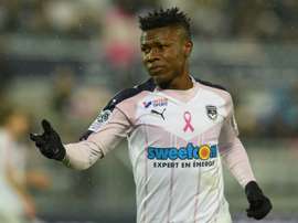 L'attaquant nigérian de Bordeaux Samuel Kalu lors de la réception de Nice. AFP