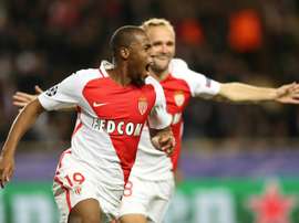 Sidibé explose de joie après son but avec Monaco contre Tottenham en Ligue des champions. AFP