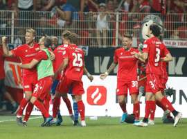 Les joueurs de l'Union Berlin lors de la victoire à domicile sur Dortmund 3-1. AFP