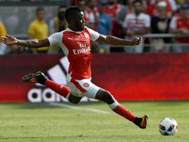 Arsenal's Joel Campell won't be able for some months due to a knee injury. AFP