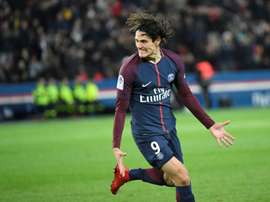 Cavani partage la première position avec Immobile. AFP
