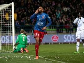 L'attaquant Ronny Rodelin a inscrit le but de la victoire sur Troyes au stade Michel d'Ornano. AFP