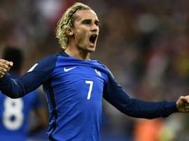 Antoine Griezmann ouvre le score pour la France face aux Pays-Bas au Stade de France. AFP