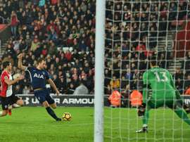 Harry Kane marque à Southampton. AFP