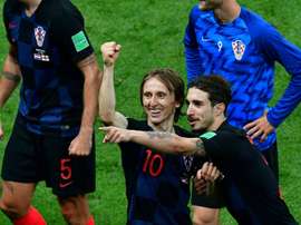 Vrsaljko evitó hablar del futuro de Modric. AFP