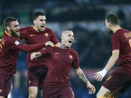 A Roma venceu a Juventus por três bolas a uma. AFP