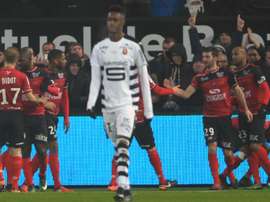 Les Guingampais ont marqué les premiers dans le derby breton contre Rennes, disputé au Roudourou, le 21 janvier 2017