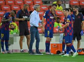 Le groupe du FC Barcelone pour affronter Villarreal. AFP
