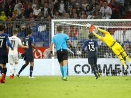 Areola made some crucial saves on his debut. AFP