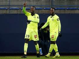 L'attaquant de Lille Pepe buteur lors de la victoire à Caen 3-1. AFP