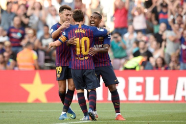 Malcom a fait l'éloge de Leo Messi. AFP