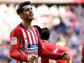 Alvaro Morata, auteur de son premier but avec l'Atletico Madrid. AFP
