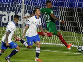 Le Brésilien Coutinho célèbre son deuxième but face à la Bolivie lors de la Copa América. AFP