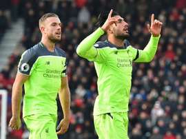 Le milieu Emre Can (d) inscrit le 3e but pour Liverpool face à Bournemouth, le 4 décembre 2016 à Bournemouth