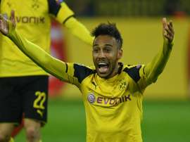 Aubameyang anotó el gol del Borussia. AFP