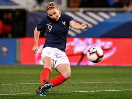Eugénie Le Sommer, lors d'un match amical face au Japon. AFP