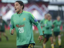 Sam Kerr, sur tous les fronts avec l'Australie. AFP