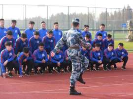 L'équipe de football Shanghai Shenhua.