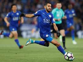 Mahrez hizo el tanto del Leicester. AFP