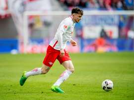 L'Écossais Oliver Burke à Leipzig, le 29 avril 2017. AFP