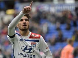 L'attaquant lyonnais Martin Terrier. AFP