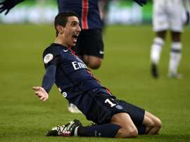 Angel Di Maria, double buteur face au SCO Angers au Parc des Princes, le 23 janvier 2016. AFP
