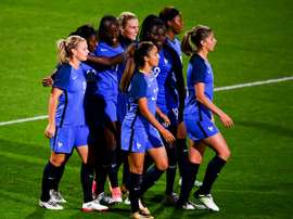 Les joueuses de l'équipe de France face aux Espagnoles en amical. AFP