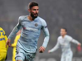 Giroud unique buteur du match opposant Chelsea au FC Borisov. AFP