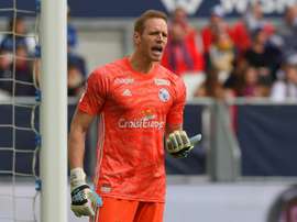 Le gardien de Strasbourg, Matz Sels, indisponible plusieurs mois. AFP