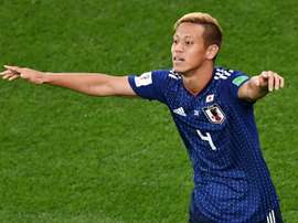 Keisuke Honda, buteur contre le Sénégal au Mondial. AFP