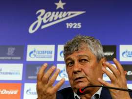 Le nouvel entraîneur du Zénit Saint-Pétersbourg, le Roumain Mircea Lucescu, en conférence de presse à Saint-Pétersbourg, le 3 juin 2016