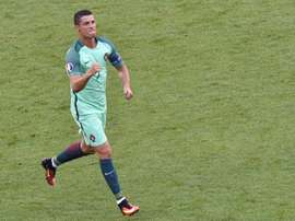 Cristiano Ronaldo salvó a Portugal en Lyon. AFP