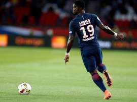 Le défenseur du PSG Aurier lors d'un match contre Metz, le 21 août 2016 au Parc de Princes. AFP