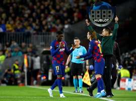 Dembele was injured for the third time this season. EFE
