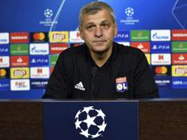 L'entraîneur lyonnais Bruno Genesio. AFP