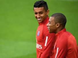 Marquinhos tentou explicar as palavras de Mbappé, mas sem sucesso. AFP