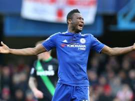 Le milieu de Chelsea John Obi Mikel lors du match face à Stoke City à Stamford Bridge. AFP