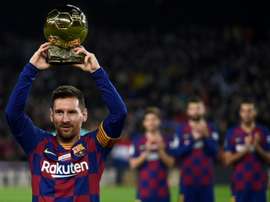Uma Bola de Ouro para o barcelonismo. AFP