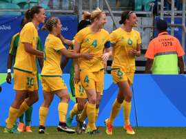L'équipe d'Australie, lors des Jeux olympiques à Salvador de Bahia, le 9 août 2016. AFP