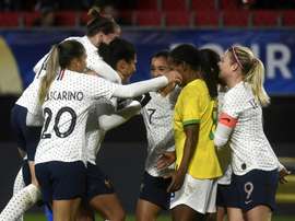 Les Bleues ambassadrices du foot féminin, entre 'fierté' et 'responsabilité'. AFP