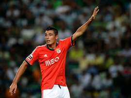 Le Paraguayen Oscar Cardozo lors du derby de Lisbonne entre son club Benfica et le Sporting, le 31 août 2016