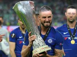 Giroud parle du départ d'Eden Hazard. AFP