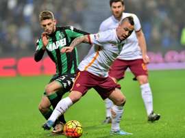 Domenico Berardi pourrait atterrir en Lombardie. AFP