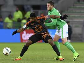 Carlos Miguel Cafu (g) sous le maillot de Lorient, lors d'un match de Ligue 1. AFP